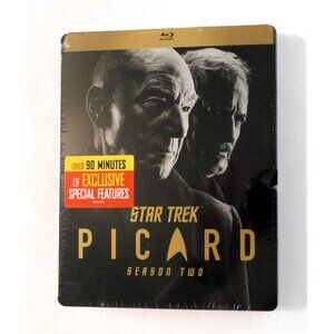 Star Trek Picard Season Two Steel Book Blu Ray Disc Patrick Stewart NEW Sealed